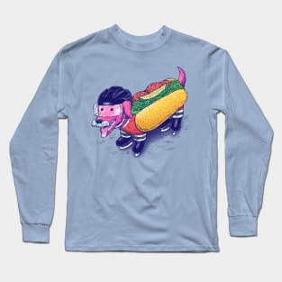 Chicago Hockey Dog Long Sleeve T-Shirt